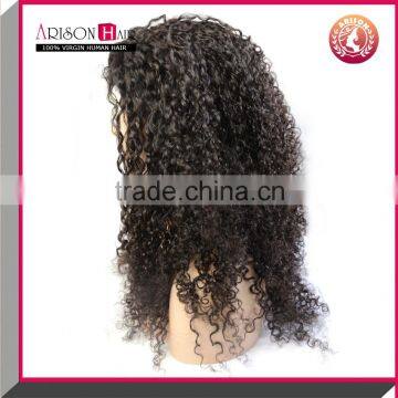 Wholesale Brazilian 100% Human Hair Curly Lace Front Wig for Black Women