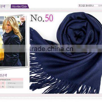 Supply Navy Blue Color Acrylic Winter Cheap Shawls and Scarves Pashmina