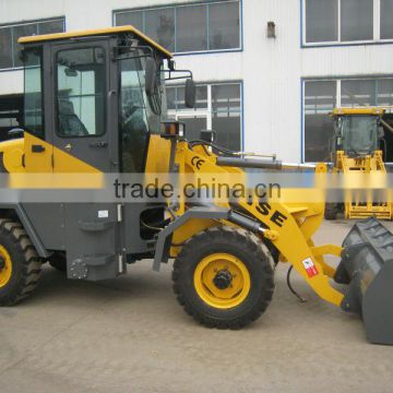 1.0ton wheel loader,hydraulic steering system and quick change,load 1ton,pilot work valve,attachments.