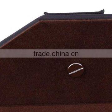 3 Layers PU Leather File Tray,Classic Coffee Faux Leather Magazine Rack for Office Use photo-5