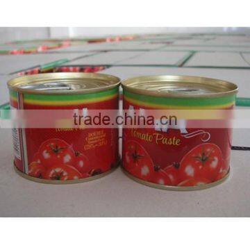 tin can with lid,28-30% 210g x 48 concentrated tomato paste