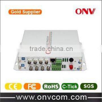 4CH Bi-direction Audio Video Optical Transceiver support OEM