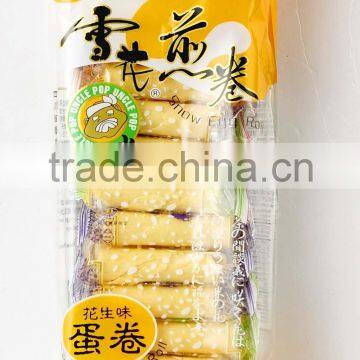 cheap snacks peanut flavor 150g snow egg roll wafer