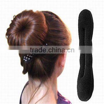 New Fashion Women Headwear Stylish Hair Twister Headbands Bun Making Tool Black Sponge Roller Women