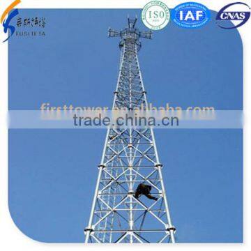 Triangular radio communication steel tower