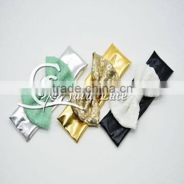 Fashion Hair Accessory Handmade Vintage Bow Tie Women Elastic Headband photo-4