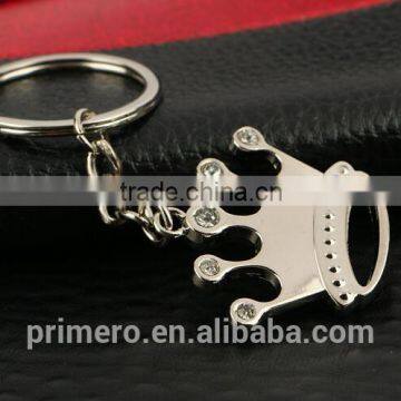 Rhinestone Princess Queen Crown Keychains Key Ring Creative Metal Key Holder Jewelry photo-2