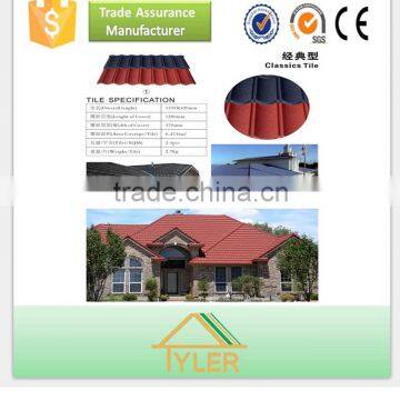 decorative house colored stone coated metal corrugated roof tile