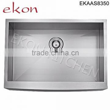 Apron Front Single Bowl 16 Gauge 304 Stainless Steel Handmade Kitchen Sink Farmhouse photo-2