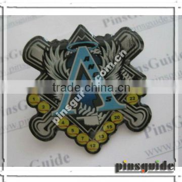 printed metal pin