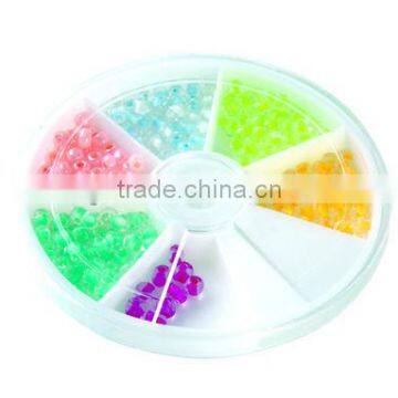 Jewelry plastic bead box 6 Grid Rotating Box