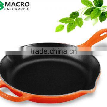 Enameled cast iron frying pan