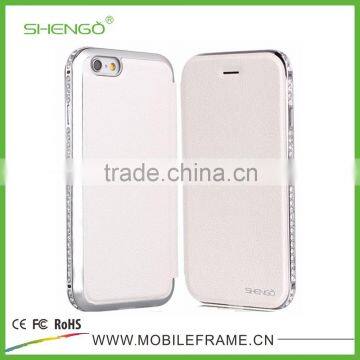 Wholesale Diamond PU Leather Flip Case for IPhone 6 photo-3