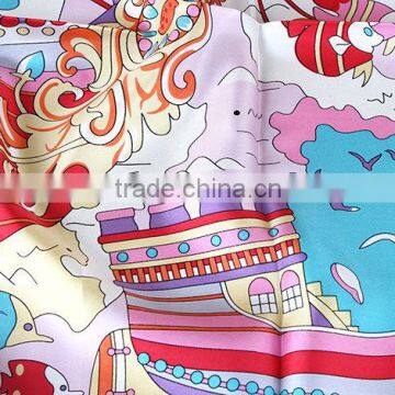 Digital Printed Wholesale New Twill Silk Scarves 90*90 photo-3