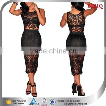 ladies night sexy dresses 2 piece lace see through cocktail wholesale body con dresses sexy style women office dress                        
                                                Quality Choice