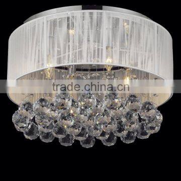 Led Lamp Pendant Lighting Crystal Lamp Crystal Lighting Modern Crystal Chandelier With Fabric Shade Wedding Lighting CZ1049/5W