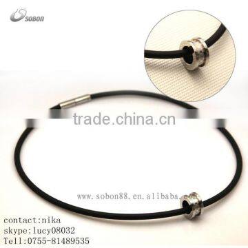 facebook health element pendant silicone energy necklace, titanium germanium negative ion necklace made in China