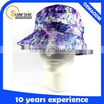 cheap wholesale all printed hats no logo inside with woven label logo design your own bucket hat