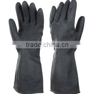 black industrial latex gloves