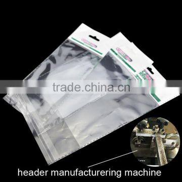 clear opp printing heat sealing header bag with self adhesive seal