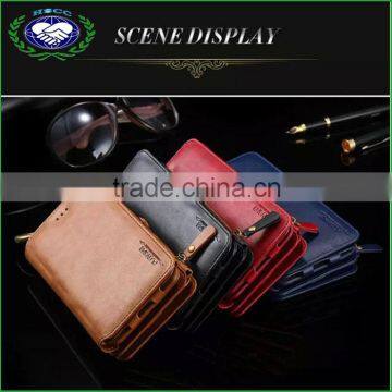 Leather cell phone case wallet card holder flip case cover for iphone 6 6s 6plus