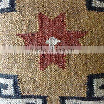 Indian Kilim Cushion Cover 18X18 Pillows Boho Ethnic Shams Jute Pillow Cases photo-6