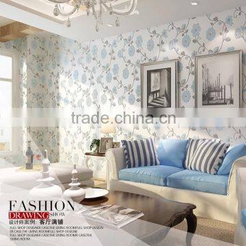 modern living room decoration flower wallpaper