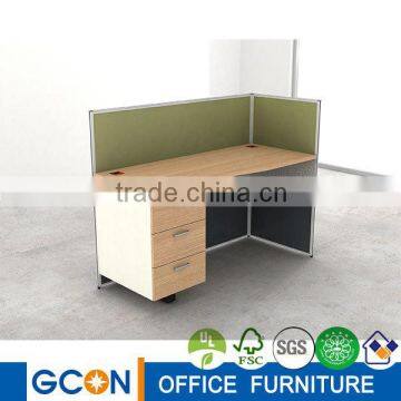 China supplier modular office workstation with wood partirion