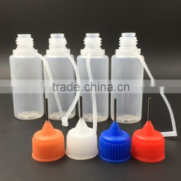 15ML PE Empty Plastic E-cigerate Oil dropper Bottles with Needle Dropper Tip Cap