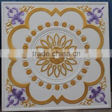 Decorative Gypsum ceiling tile with fiber inside for home decoration