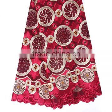 Hot sale latest swiss wedding lace fabric / african organza lace fabric for fashion dress