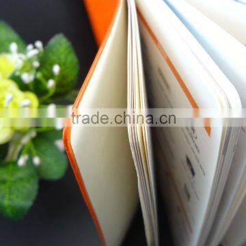 Embossed Logo Orange Leather Custom Soft Cover Notebook photo-4