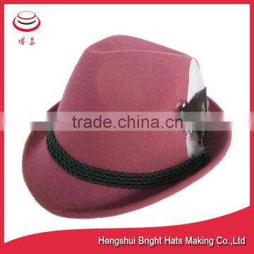 Newly fashional Lady's wool felt Trilby hat