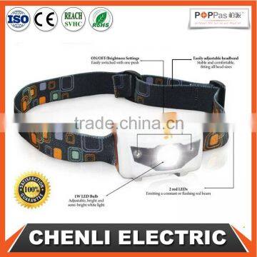 Poppas T16 2+1 Red Smd Led 3AAA Battery Operated Waterproof Outdoor Camping Running Walking Headlight photo-2