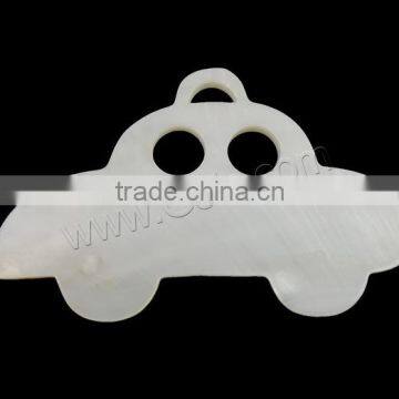 White Car Natural Freshwater Shell Pendants