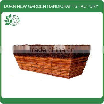 Wholesale cheap outdoor garden wicker trough planter basket