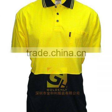 Flat knit collar polo shirt