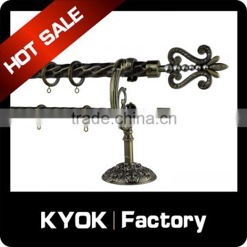 KYOK 22mm/25mm/28mm Metal Curtain Pole With Plastic Finial,fashion design decorative curtain pole