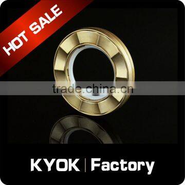 KYOK Natural Metal Drapery Curtain Cafe Pole Rings With Brass Eyelet Set of 8/M,Guestroom Decoration Hanging Curtain Accessories