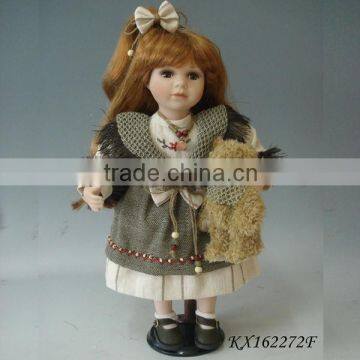 40cm Standing porcelain doll for collection lifelike baby dolls 16 inches doll