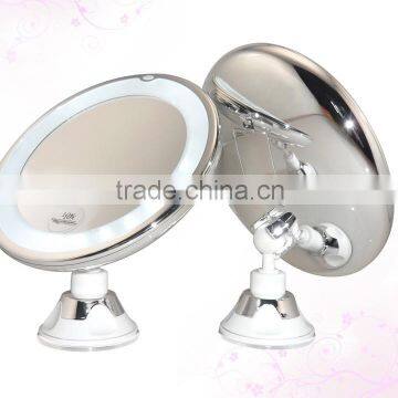 Swivel led wall mounted makeup mirror, lighted suction cup make up mirror, led magnifying bathroom vanity mirror                        
                                                Quality Choice