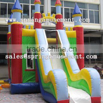 Top design colorful classical inflatable bouncy and slide combo castle