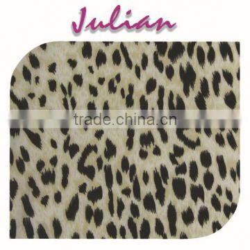 light yellow coffee Leopard pattern polyester milk fiber Spandex print fabrics