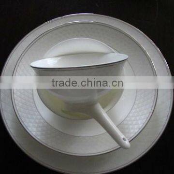 stripe lines full decoration newly designed bone china melamine