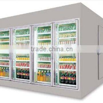Glass door commercial ICE Freezer room with copeland compressor unit