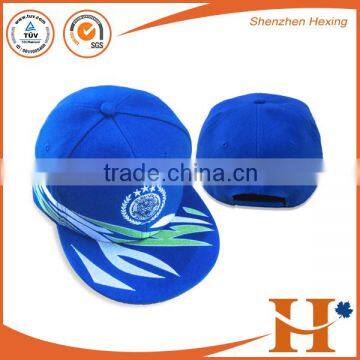 2016 high quality navy blue custom snapback cap flat bill custom hat