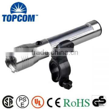 New Type Rechargeable Front Bicycle Flashlight Powerful Solar Energy Bike Light