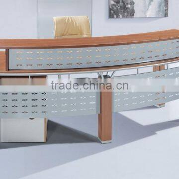 2.2m MDF board cheap small office reception desk P-16