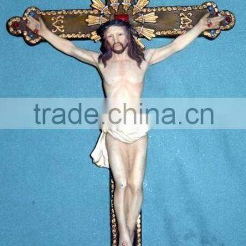 Polyresin crucifix cross decoration craft