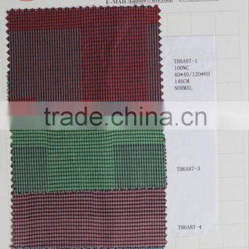 high quality 100%cotton fabric for check shirts